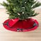 Glitzhome® 48"D Red Velvet Christmas Tree Skirt with Bows